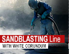 SANDBLASTING Line - WITH WHITE CORUNDUM